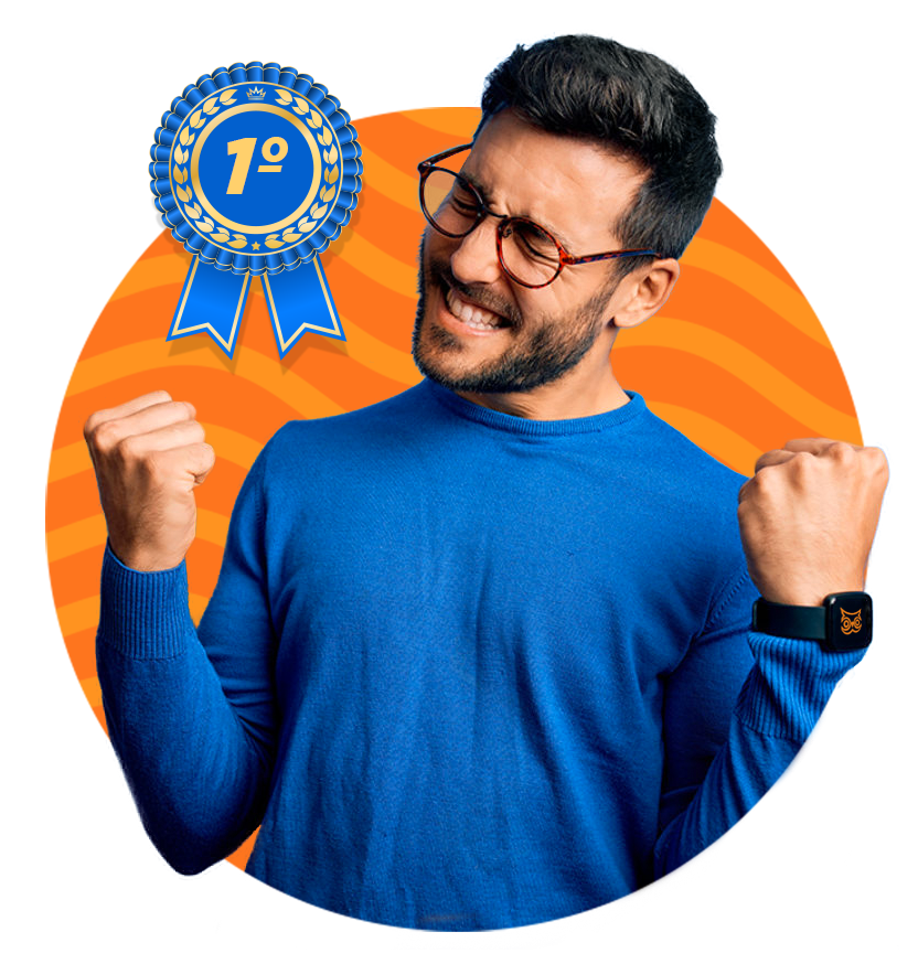 Profissional representando resultados